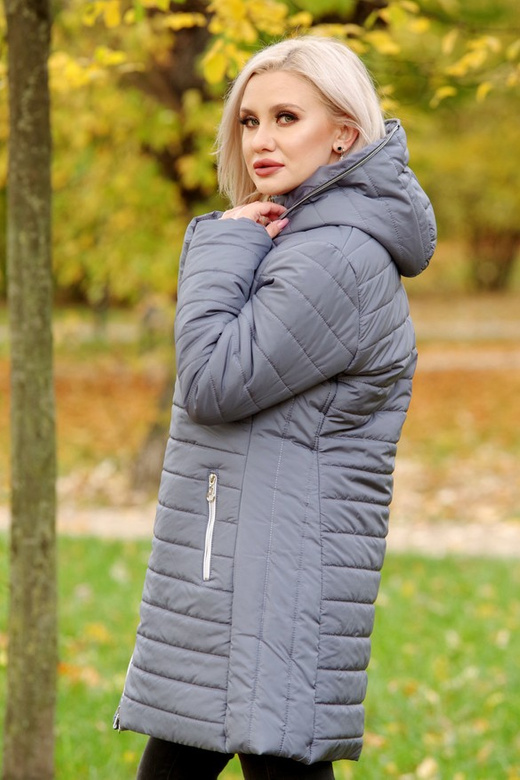 Kurtka zimowa - KP100-5 (szarość - pasy)