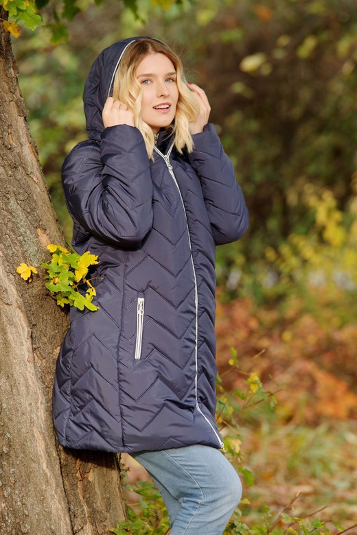 Kurtka zimowa - KP100-8 wzór zygzak (granat)