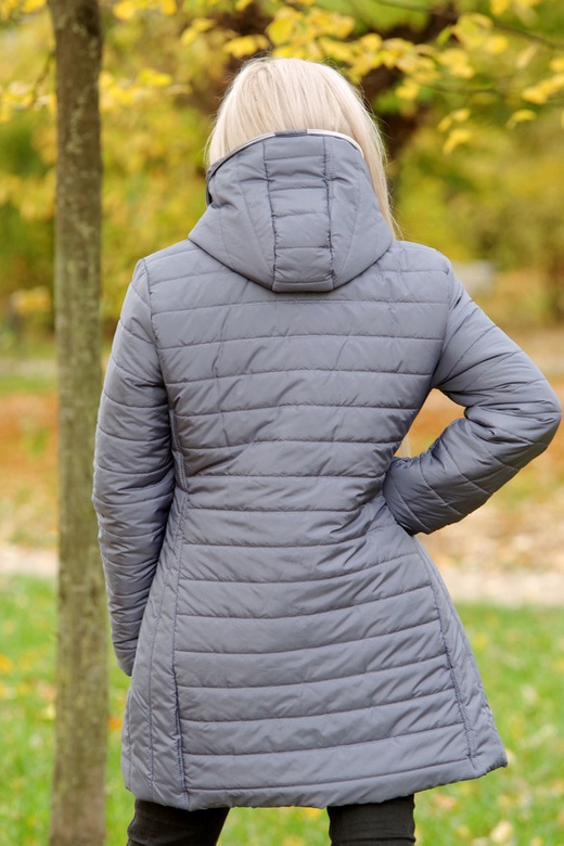 Kurtka zimowa - KP100-5 (szarość - pasy)