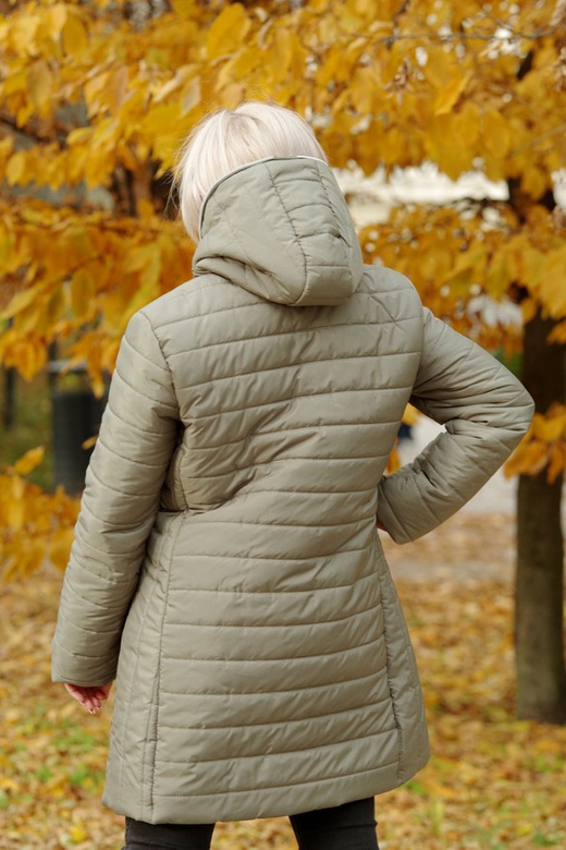 Kurtka zimowa - KP100-4 (oliwka - pasy)