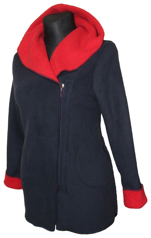 Kurtka Polar - Baranek PPL300-2 Granat + Malina