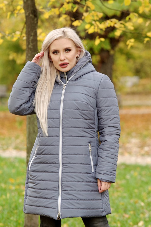 Kurtka zimowa - KP100-5 (szarość - pasy)