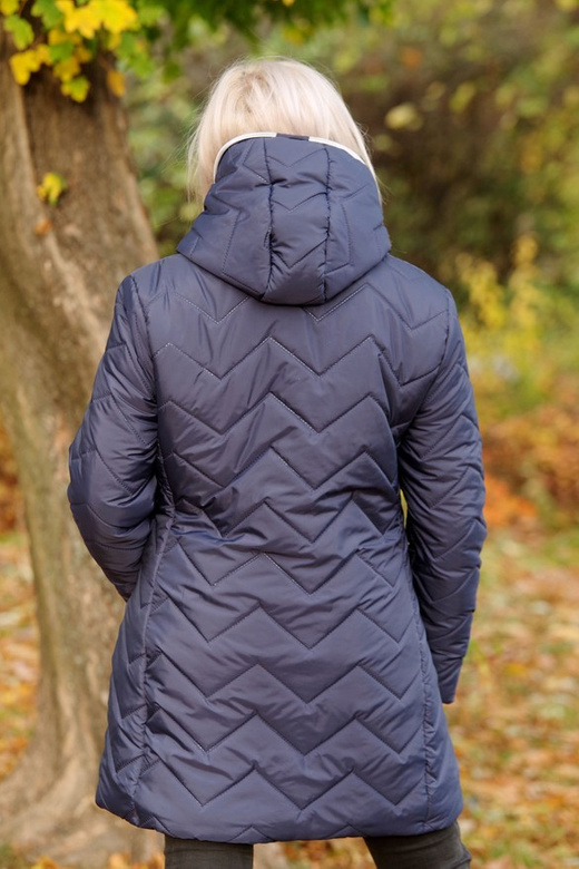 Kurtka zimowa - KP100-8 wzór zygzak (granat)