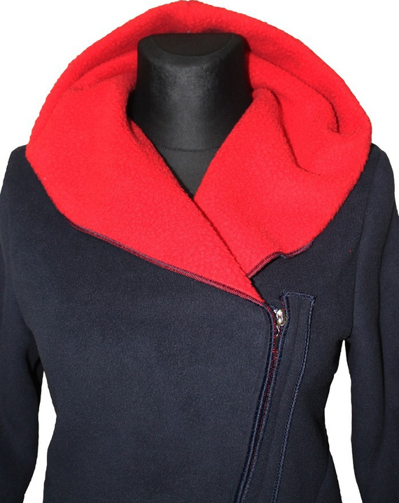 Kurtka Polar - Baranek PPL300-2 Granat + Malina